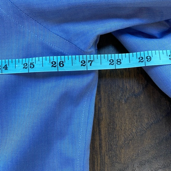 Nordstrom Men’s Blue Smartcare Organic Wrinkle Free Button Down Shirt 18 Neck - Picture 9 of 10